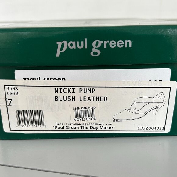 Paul Green Womens Blush Leather Pointed Toe Nicki Asymmetrical Pump Size 4 1/2 - Picture 13 of 16